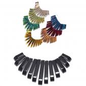 Hematite Graduated Fan 13pc Pendant Assorted Color